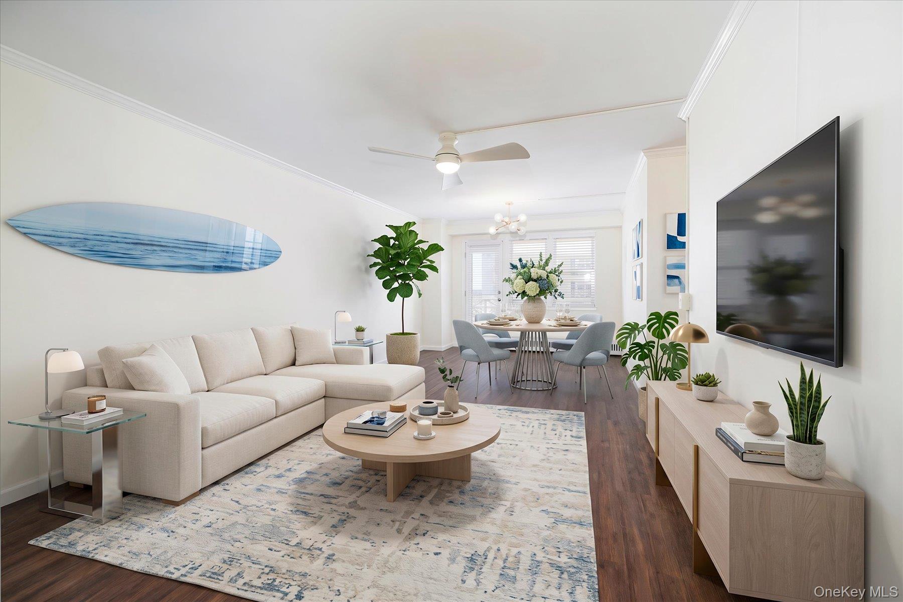 430 Shore Road, Unit 8H Long Beach, NY 11561 - Photo 8 of 43 bright and airy living room with access to pvt terrace