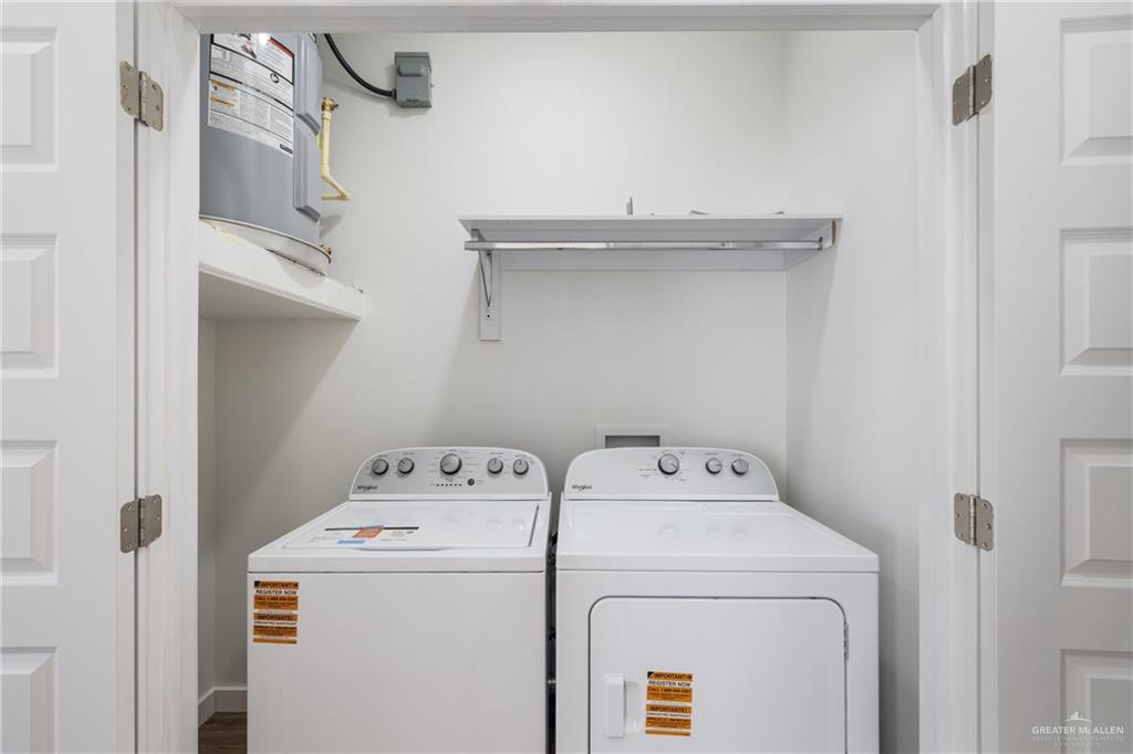 2902 Gabriel Street, Unit 1 Mission, TX 78574 - Photo 10 of 14 a utility room with dryer and washer