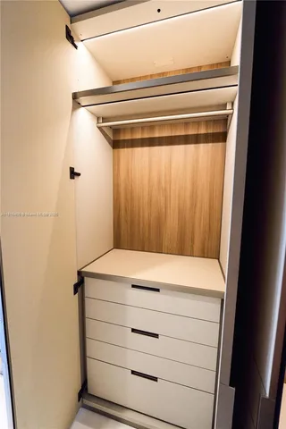 a view of a closet