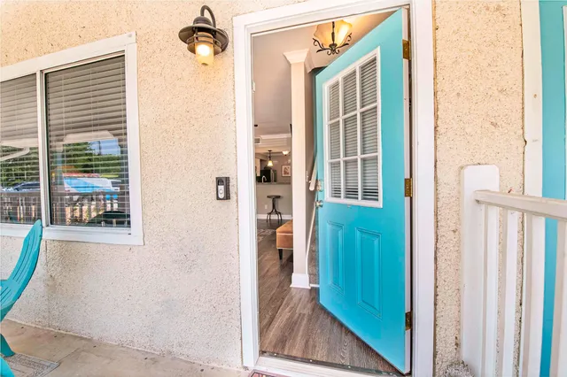 a view of a door and a front door