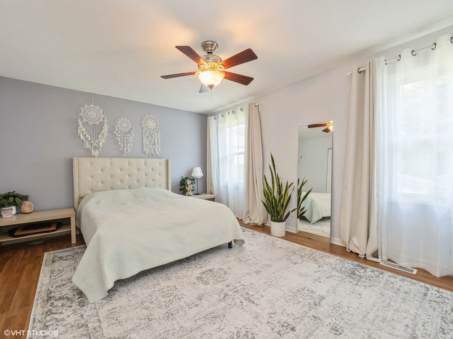 35 Crompton Court Fox River Grove, IL 60021 - Photo 14 of 39 a bedroom with a bed and ceiling fan