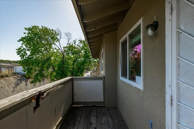 a view of a balcony