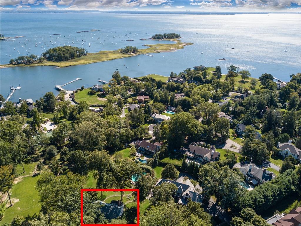 5 Chester Drive Rye, NY 10580 - Photo 1 of 1 Aerial View of 5 Chester Drive and Long Island Sound