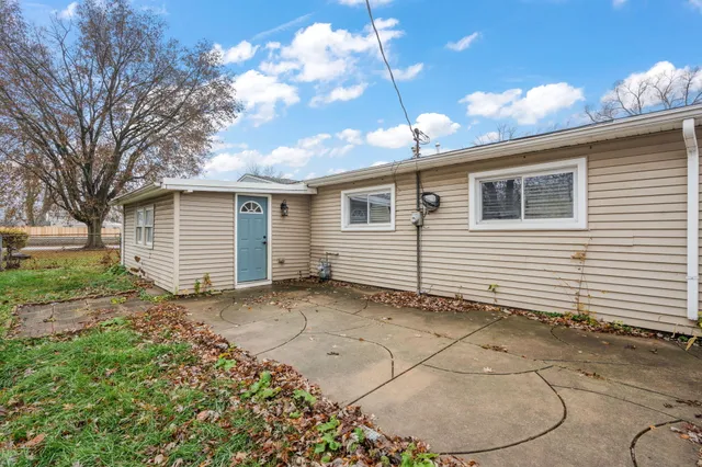 a backyard of a house