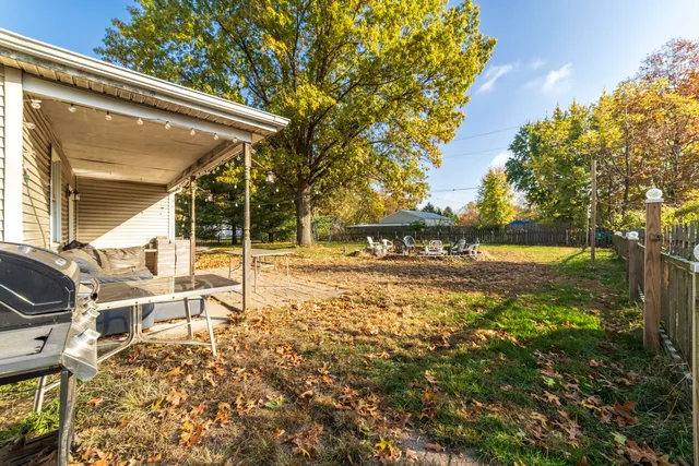a view of outdoor space with garden