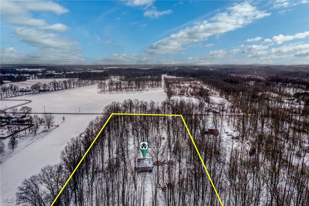 10641 Gilbert Road Newton Falls, OH 44444 - Photo 39 of 46 View of snowy aerial view