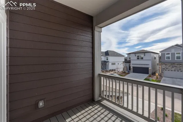 a view of city from a balcony