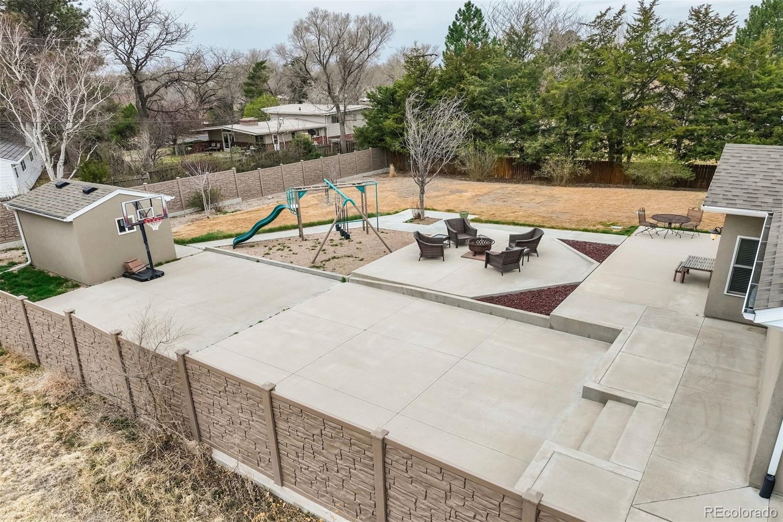 675 9th Street Limon, CO 80828 - Photo 15 of 49 a view of backyard of a house with seating space