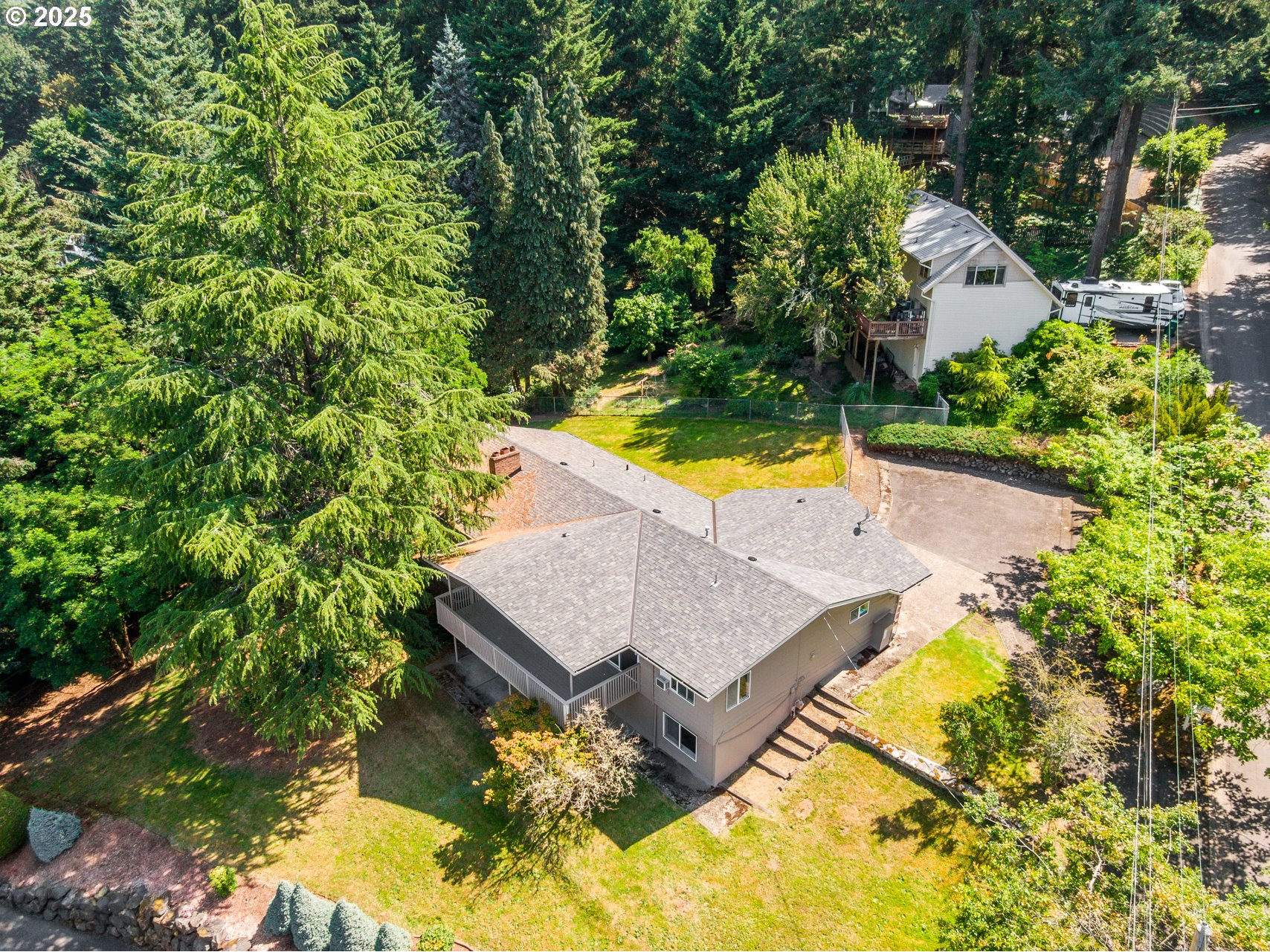 1339 Southwest 27th Court Gresham, OR 97080 - Photo 9 of 41 an aerial view of a house with swimming pool and garden