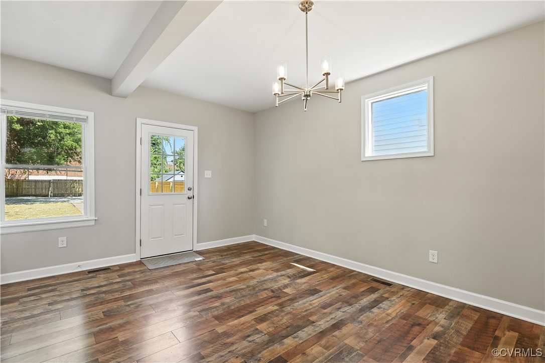 1409 Decatur Street Richmond, VA 23224 - Photo 17 of 33 Unfurnished dining area featuring a chandelier, da