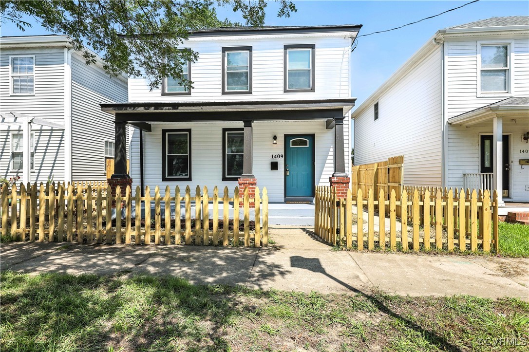 1409 Decatur Street Richmond, VA 23224 - Photo 2 of 33 View of front of property with a porch and a fence