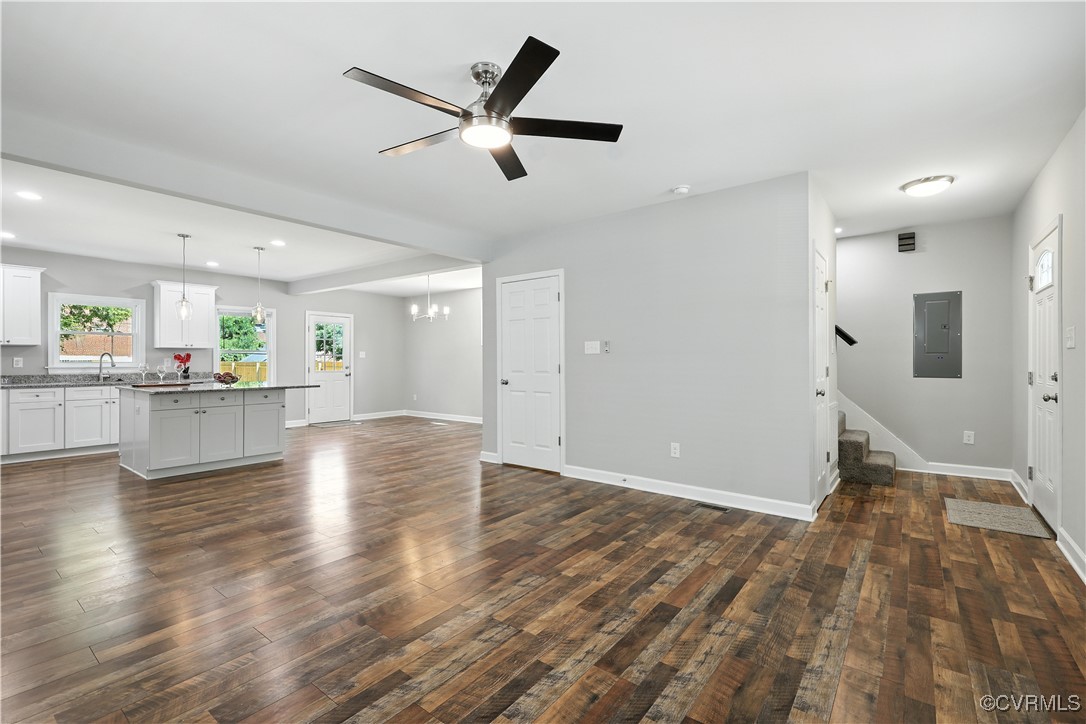 1409 Decatur Street Richmond, VA 23224 - Photo 5 of 33 Unfurnished living room featuring dark wood finish