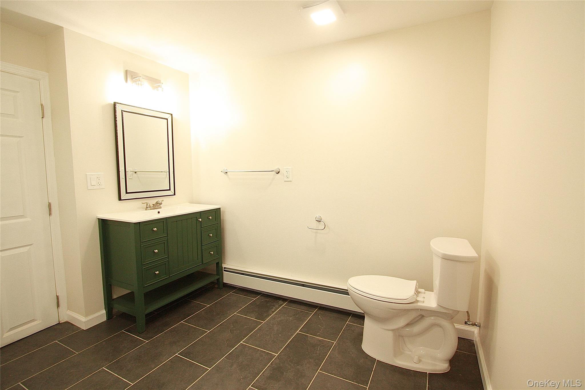12 Clove Road Salisbury Mills, NY 12577 - Photo 11 of 28 a bathroom with a toilet sink and mirror