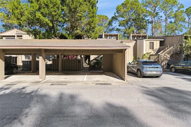 a car parked in front of a building
