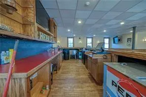 a open kitchen with stainless steel appliances granite countertop lots of counter top space