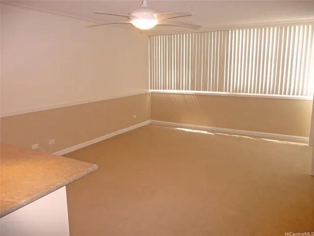 a view of a room with an empty space
