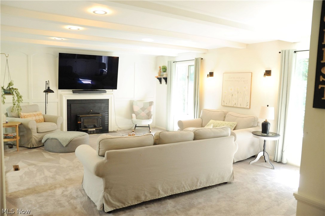 5804 Hills And Dales Road Northwest Canton, OH 44708 - Photo 12 of 28 Living room with fireplace