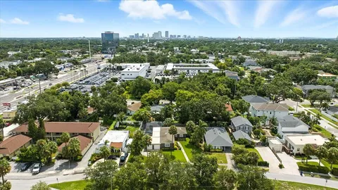an aerial view of multiple house