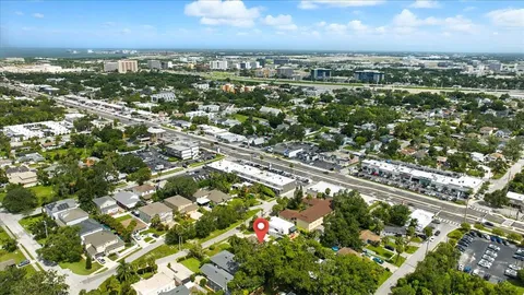 an aerial view of city