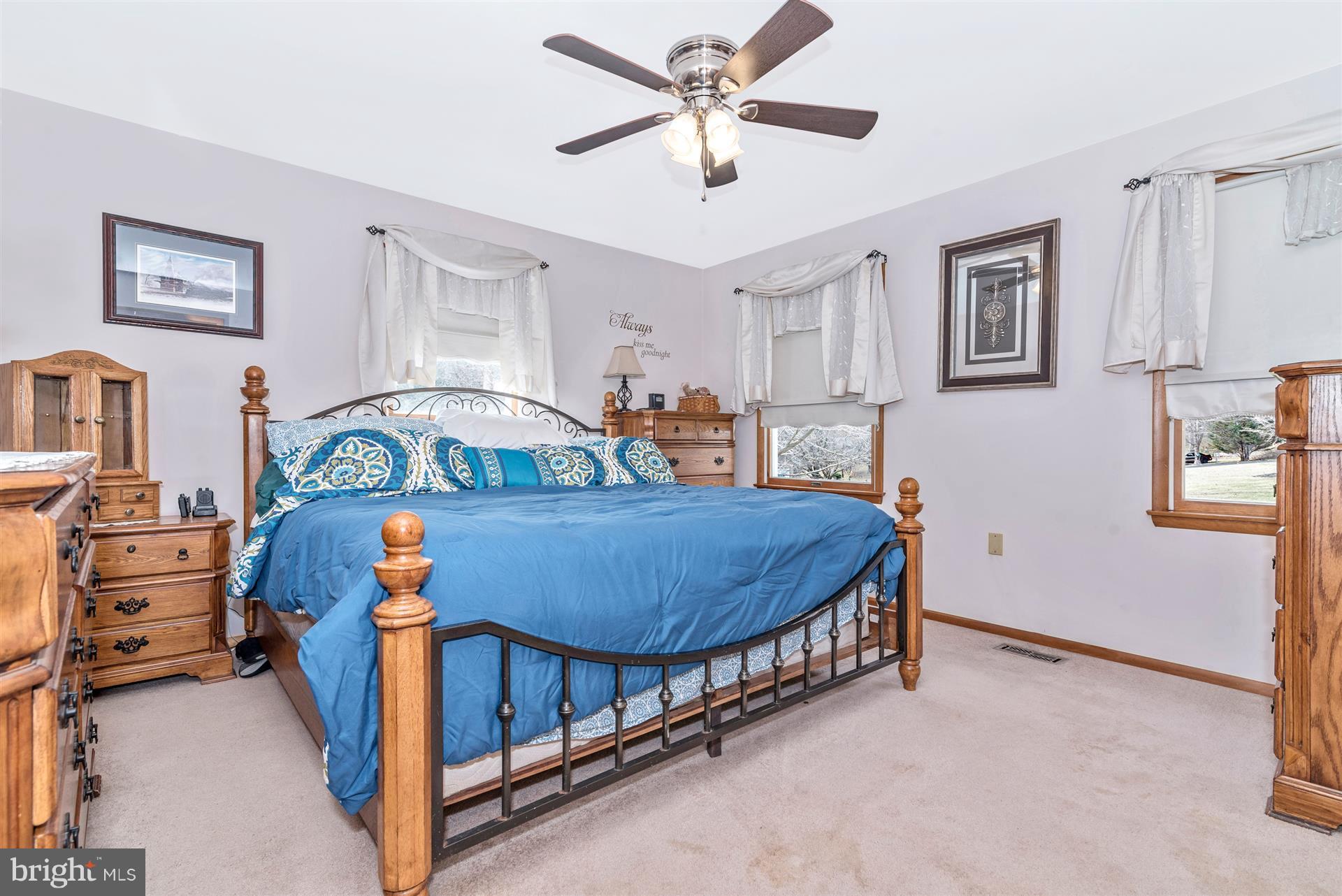 8717 Indian Springs Road Frederick, MD 21702 - Photo 3 of 24 a bedroom with a bed and a chandelier