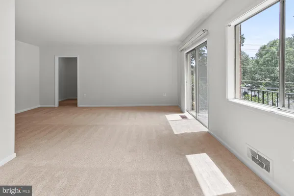 an empty room with a window