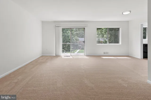 an empty room with a window