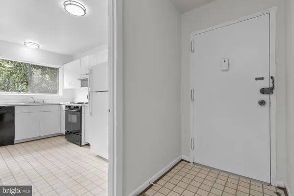 an empty room with an entryway