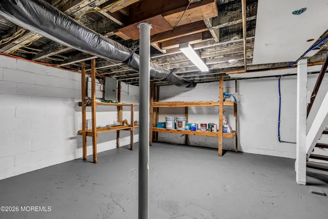 a view of garage with furniture