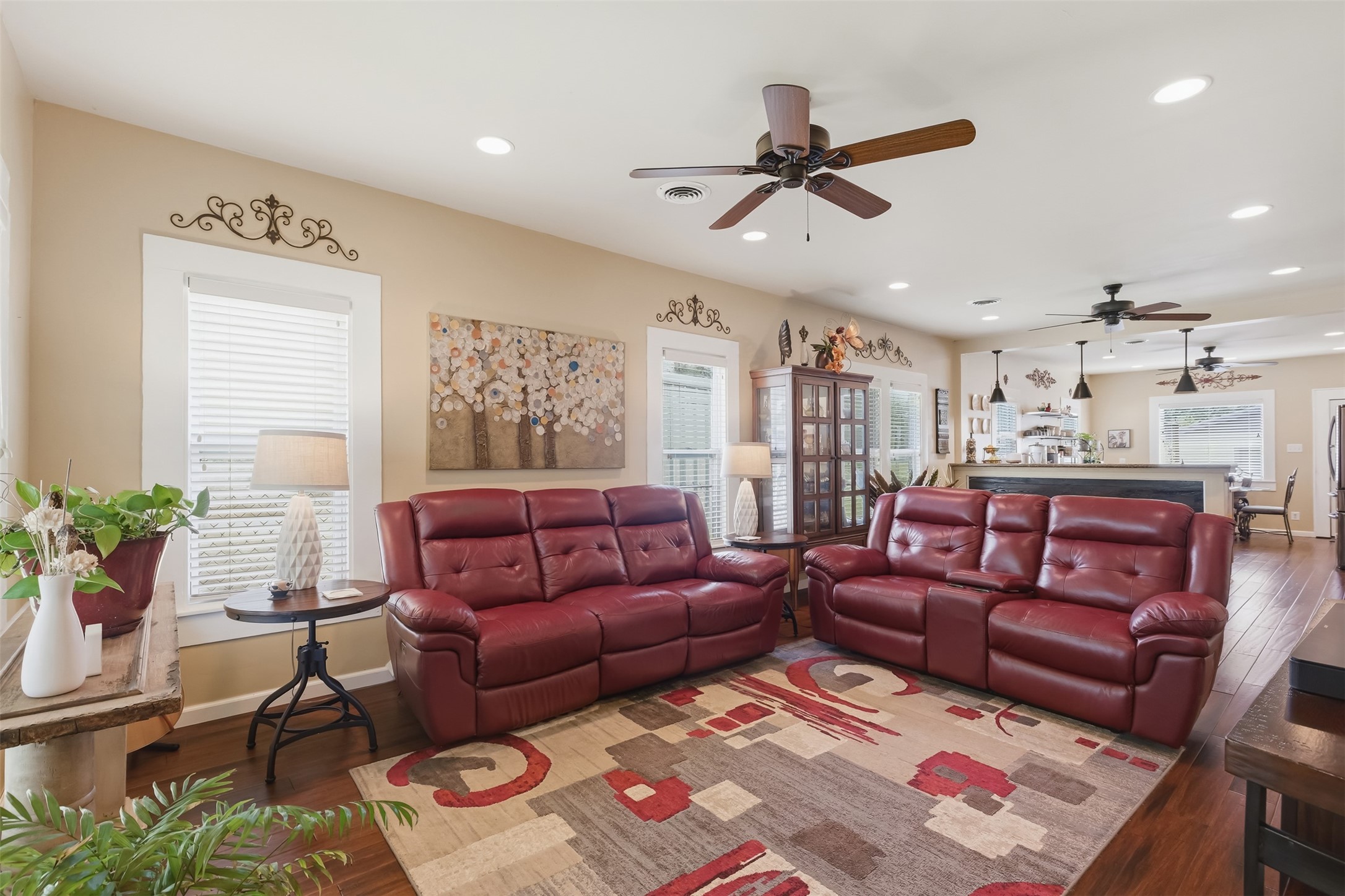 1726 13th Street Hempstead, TX 77445 - Photo 5 of 40 a living room with furniture and a wooden floor