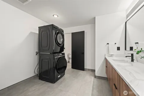 a front view of a building with a glass door