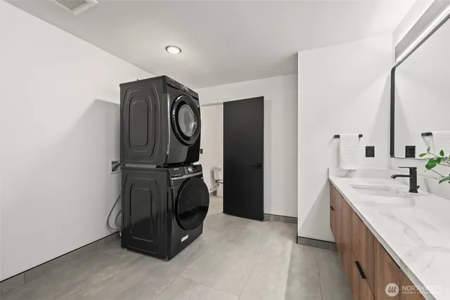 a front view of a building with a glass door