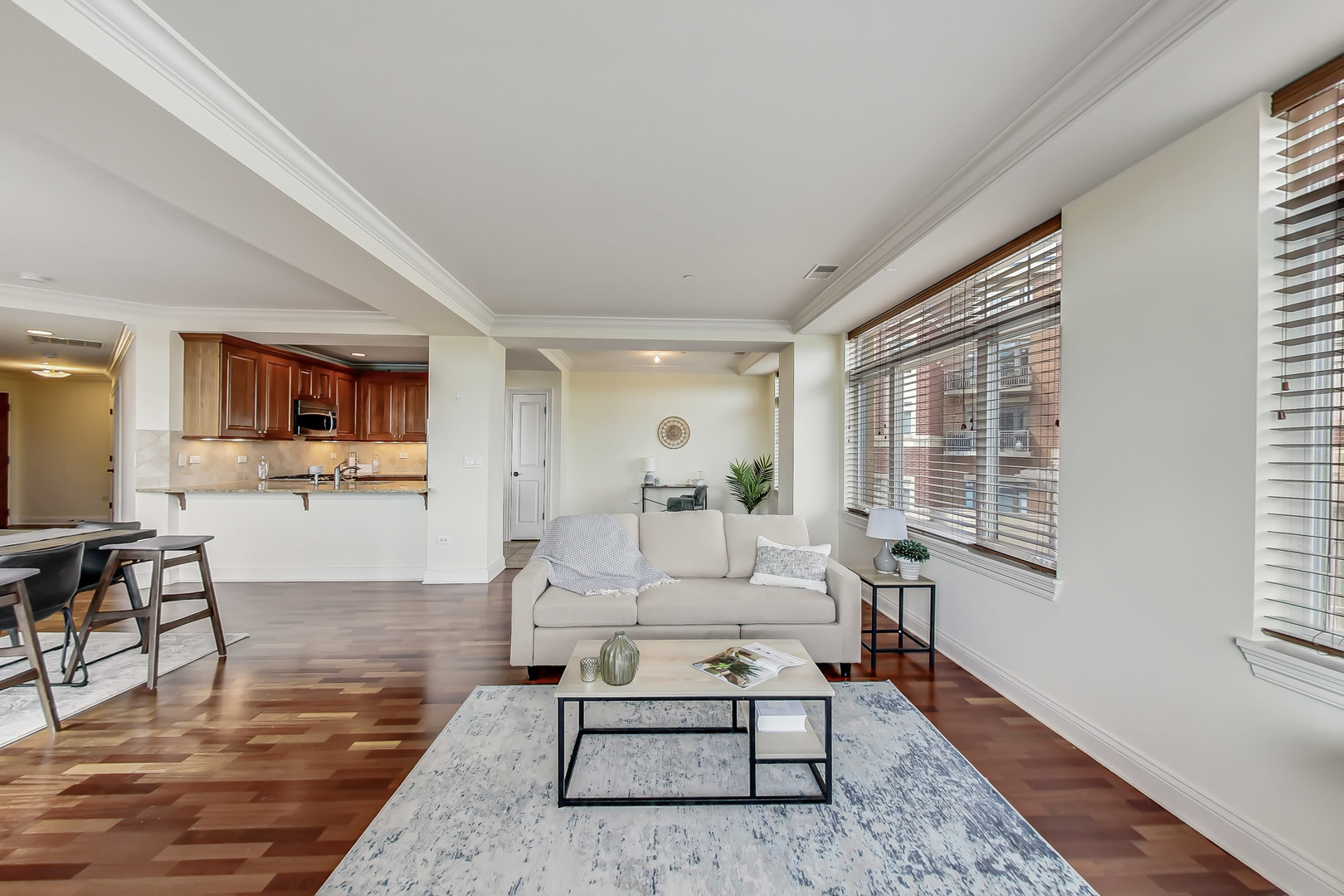 600 West Touhy Avenue, Unit 303 Park Ridge, IL 60068 - Photo 8 of 32 a living room with furniture and wooden floor
