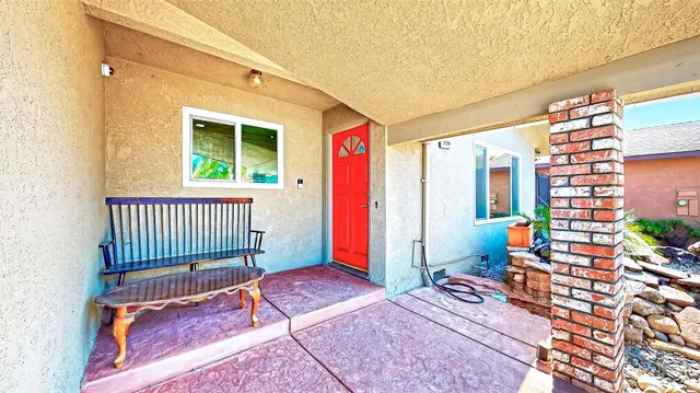 a balcony view with a outdoor space