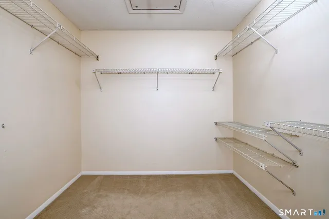 a view of storage and utility room with racks on the wall