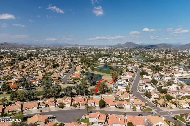 an aerial view of a city