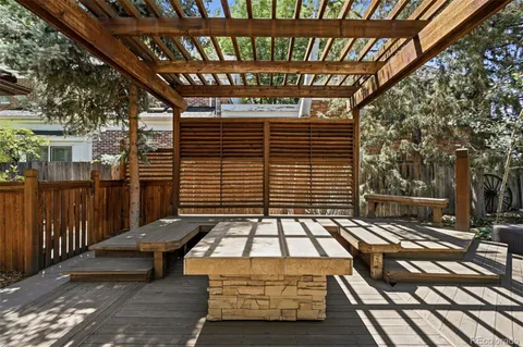 a view of an outdoor space with seating area