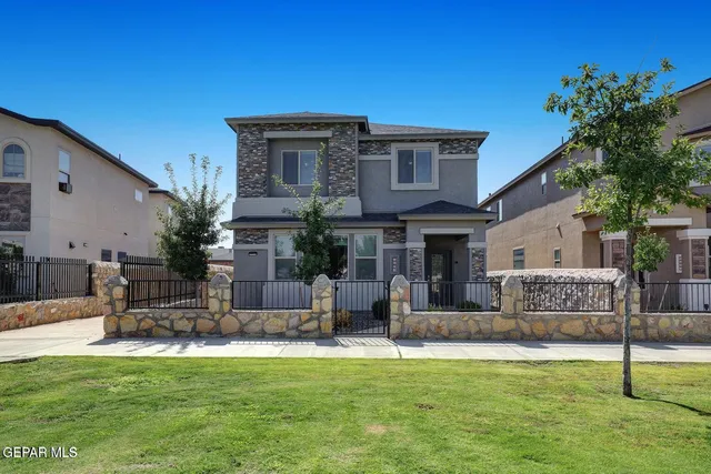 a view of a house with a patio