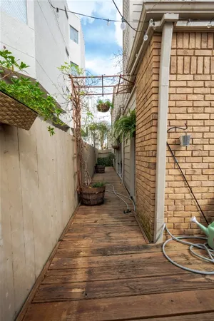 a view of a kitchen from the hallway