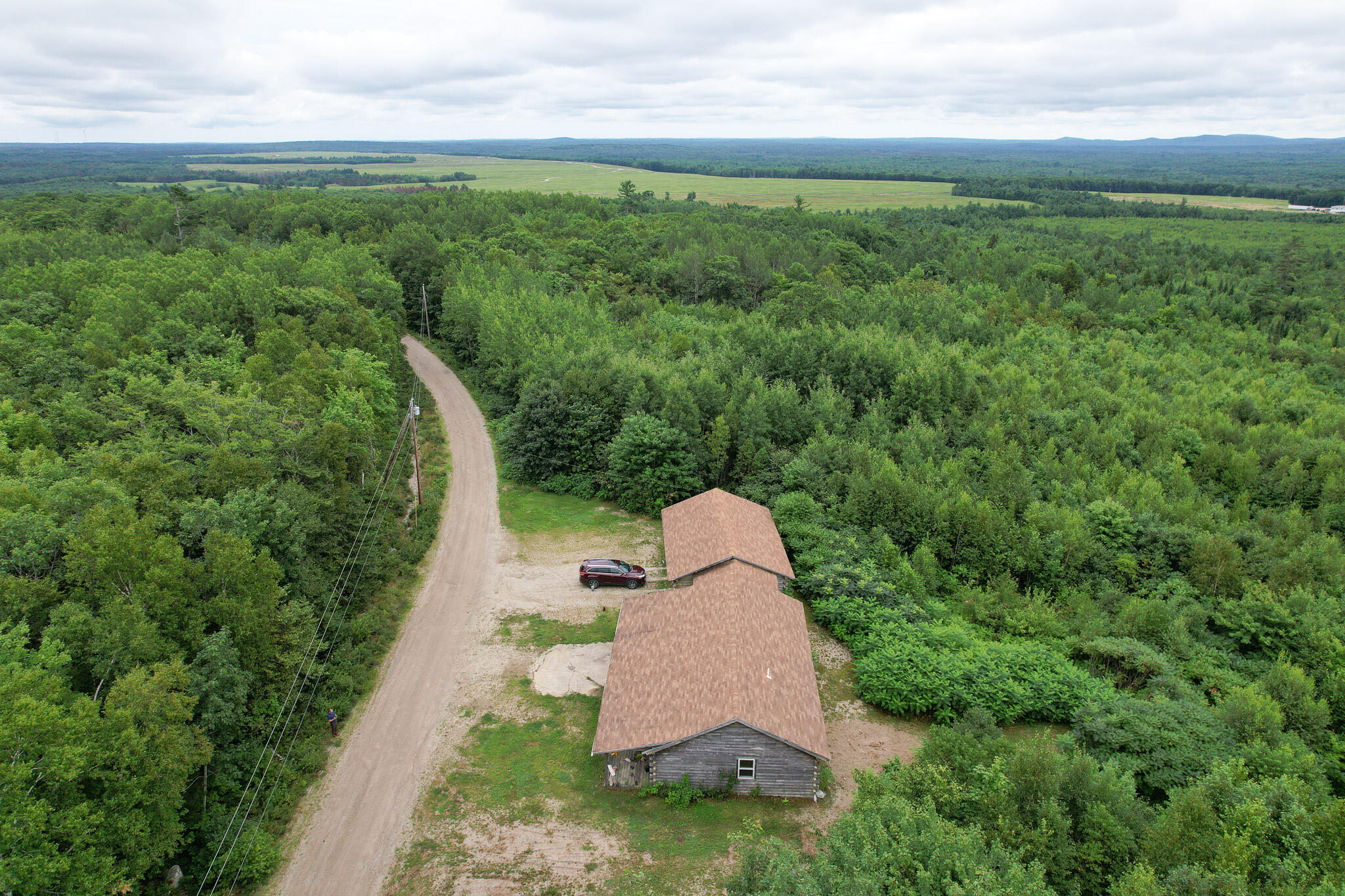 220 Eleanor Mae Road Deblois, ME 04622 - Photo 2 of 46 Aerial view from side