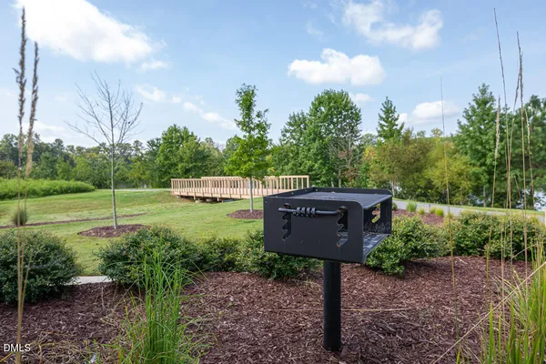 a view of a lake with a city view