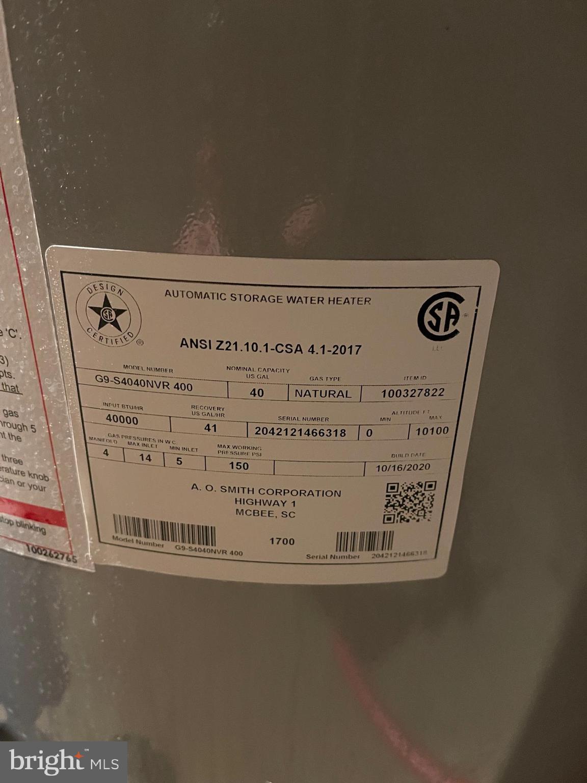 111 Carson Street Philadelphia, PA 19127 - Photo 14 of 17 Water Heater (2020)