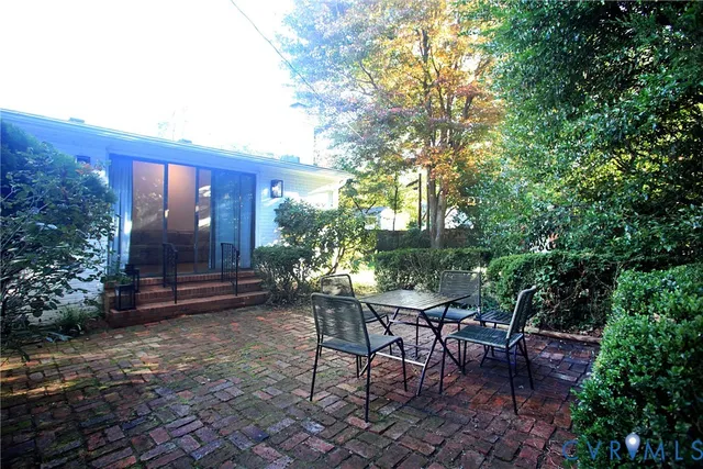 a view of backyard with green space