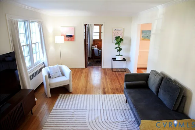 a living room with furniture and a couch