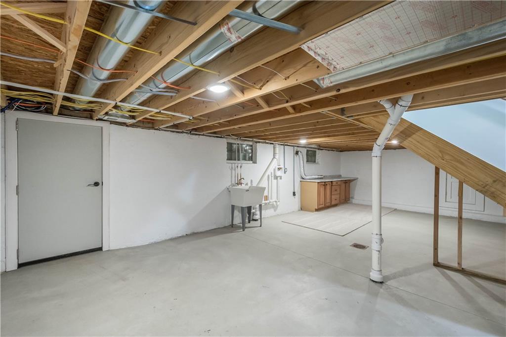 411 Georgetown Road Lawrence, PA 15055 - Photo 39 of 40 a view of empty room with wooden ceiling