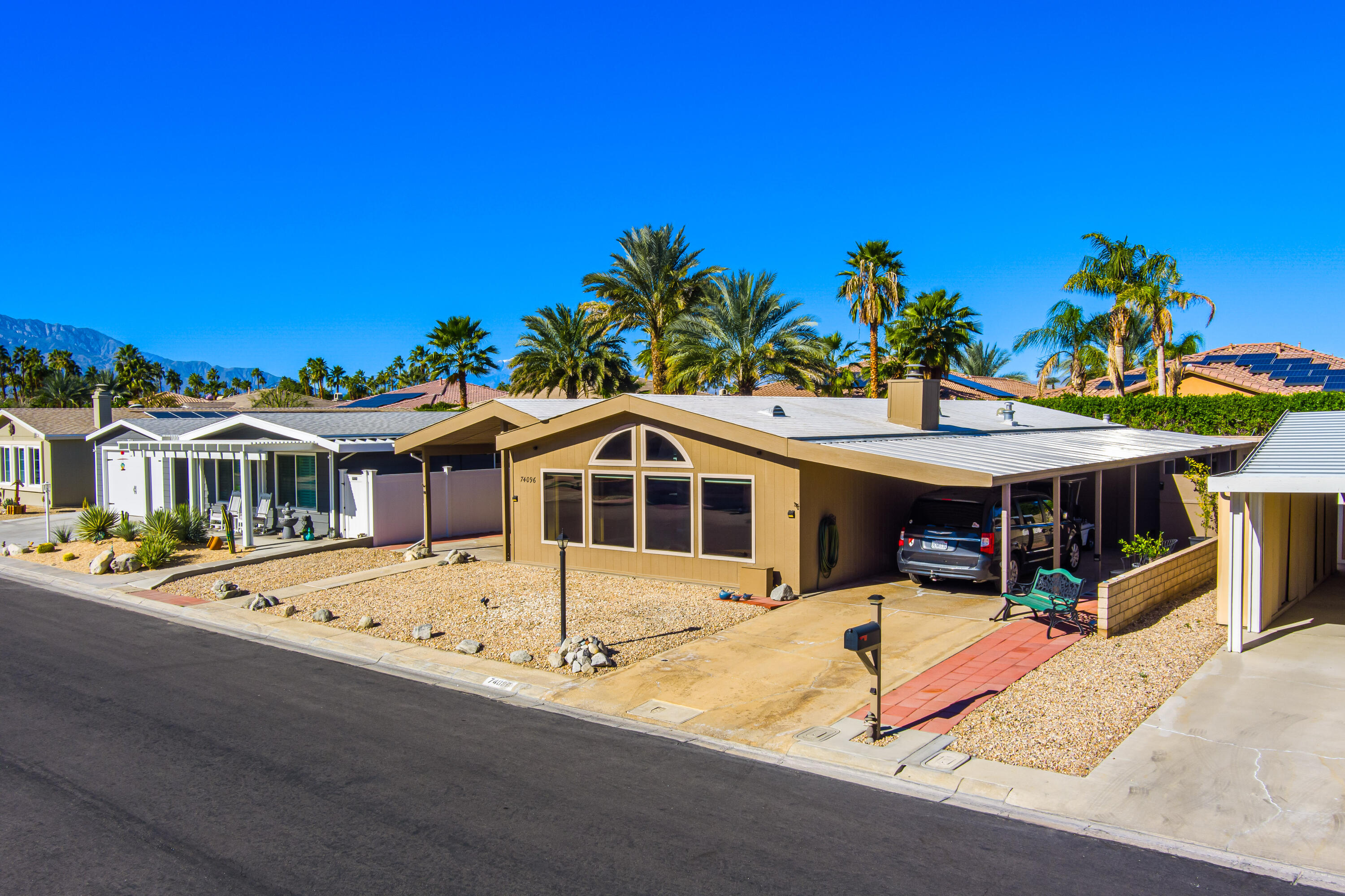 74096 Angels Cp Road Palm Desert, CA 92260 - Photo 18 of 33 a view of a house with pool and chairs