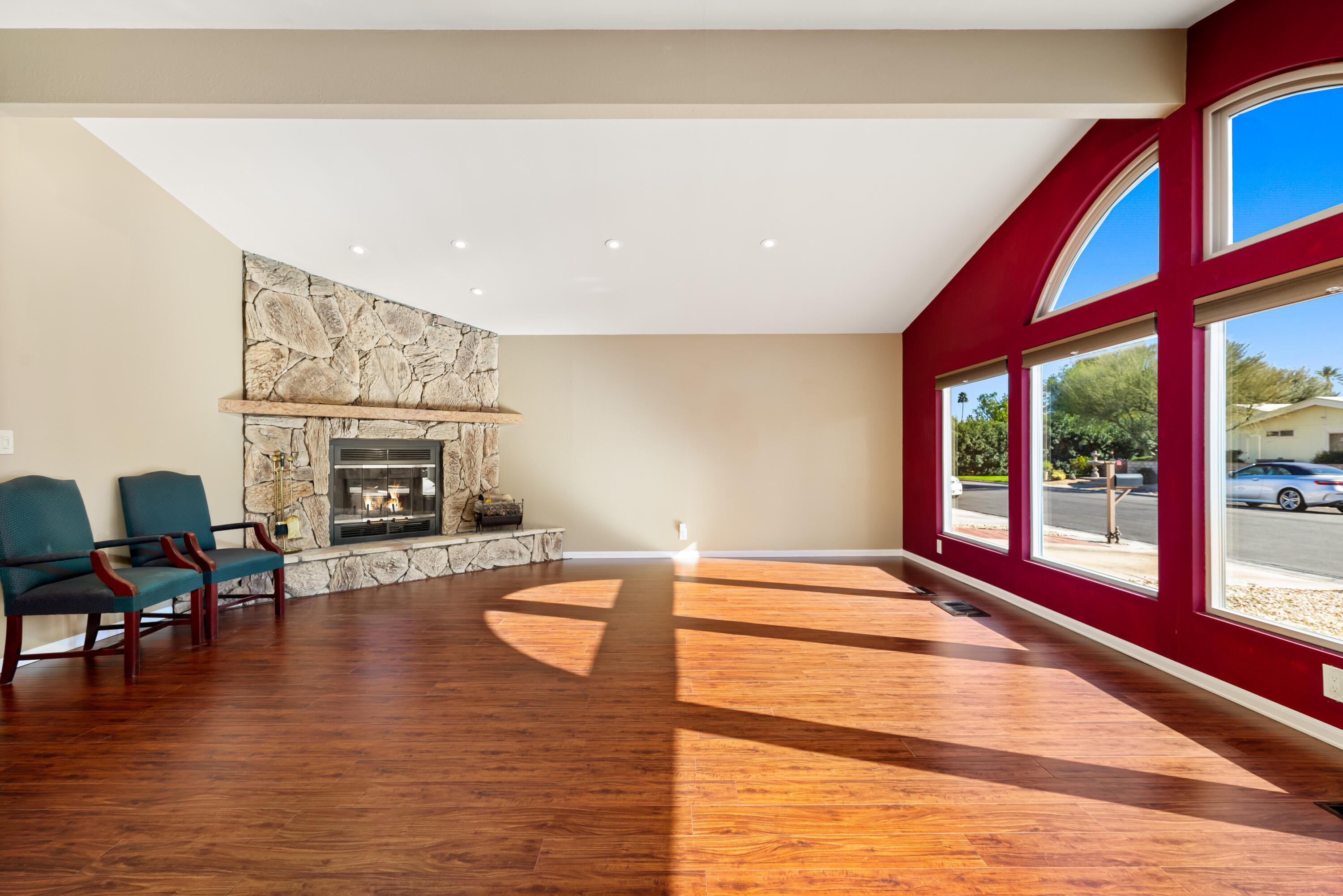 74096 Angels Cp Road Palm Desert, CA 92260 - Photo 26 of 33 a view of livingroom with furniture fire place and wooden floor