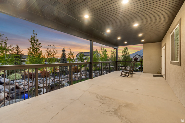 1526 South 500 West Mapleton, UT 84664 - Photo 27 of 54 Patio terrace at dusk with a patio