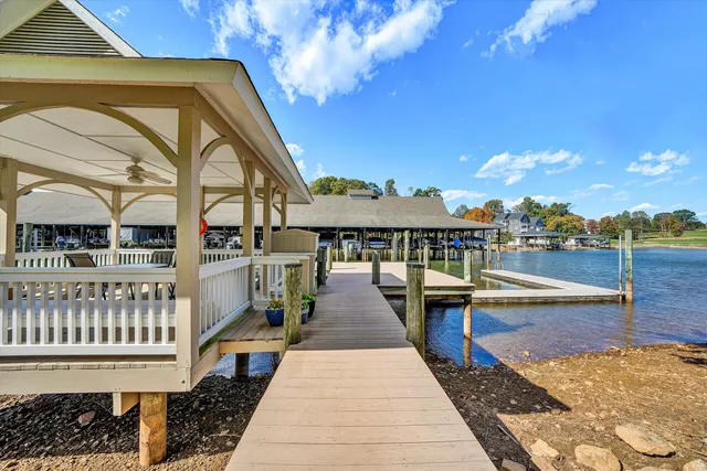 an outdoor view from deck with seating area