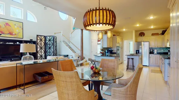 a room that has a table and a chair