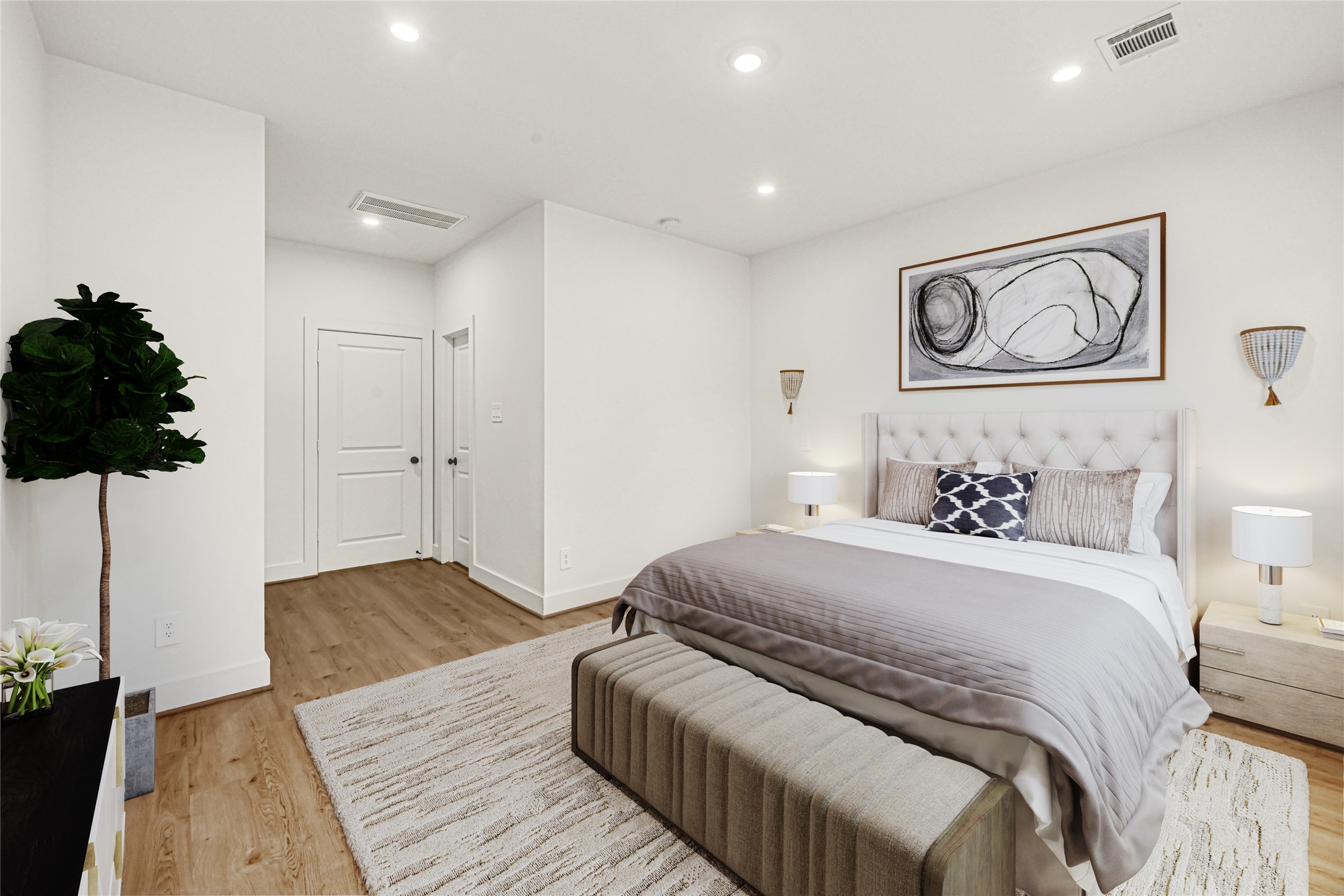 1405 East 33rd Street, Unit A Houston, TX 77022 - Photo 16 of 29 Virtually Staged Primary Suite. Spacious and elegant space!